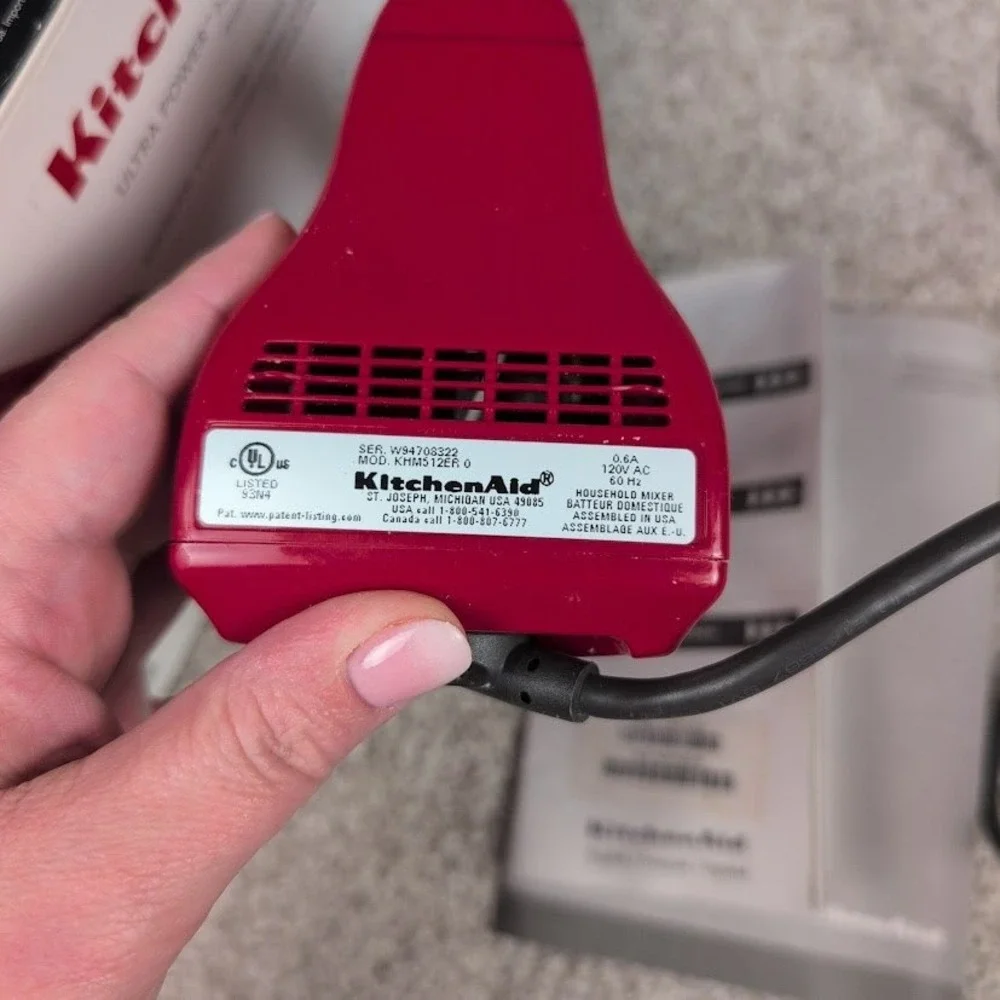 KitchenAid KHM512ER Ultra Power 5 Speed‎ Hand Mixer Red